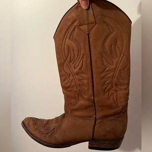 Guess by Georges Marciano brown suede cowboy boots sz 9.5